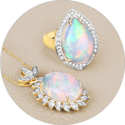 Find Opal jewelry at Quintessence Jewelry